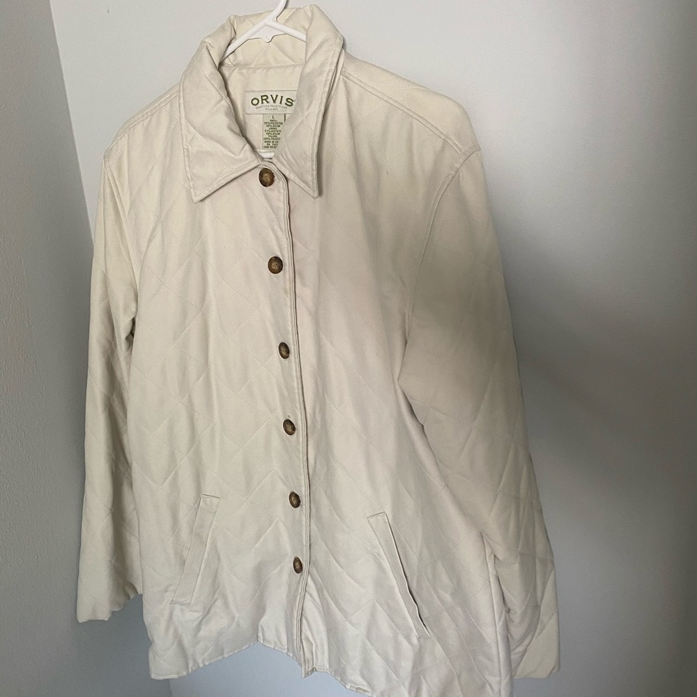 Orvis White Quilted Jacket
